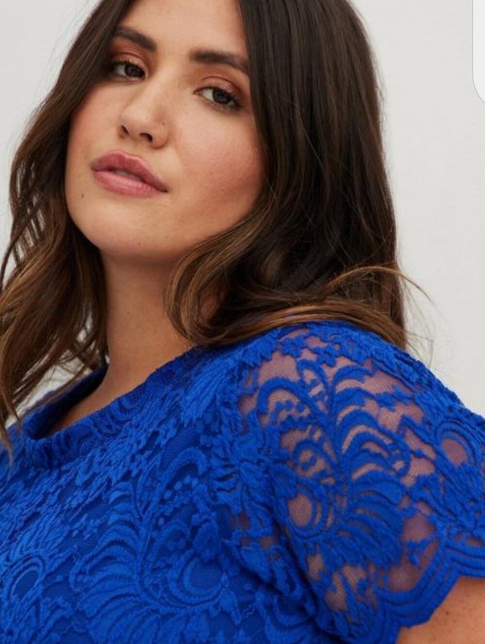 torrid Royal Blue Lace Fit-and-Flare Midi Dress - Picture 6 of 9